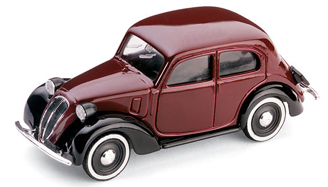 1937 Fiat 1100 two-tone maroon/black