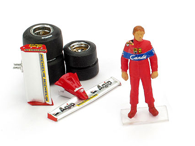 Pironi, accessory pack, figurine, tires, front and rear wing
