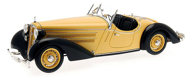 1935 Audi 225 Front Roadster, black / yellow