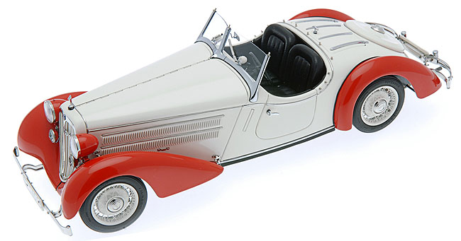 1935 Audi 225 Front Roadster, red / white