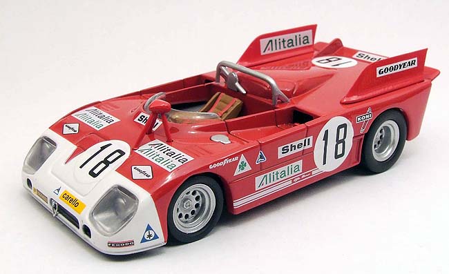 ALFA ROMEO: A 1:43 scale model by M4 of the 33/2 Stradale in 1967