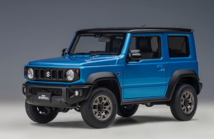 2018 Suzuki Jimny JB74, blue metallic w/ black roof