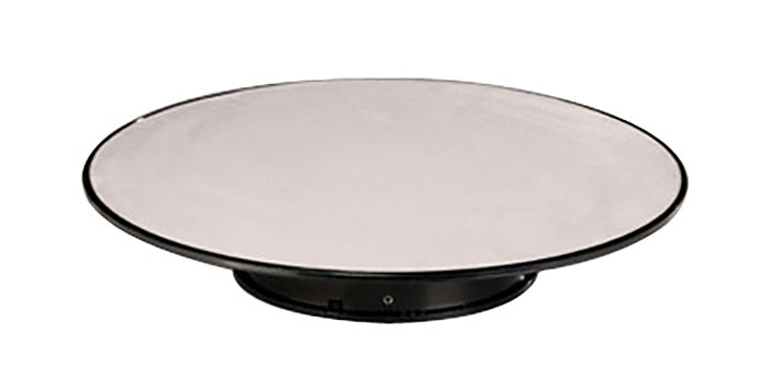 12 Rotating Turntable car display, matte silver top