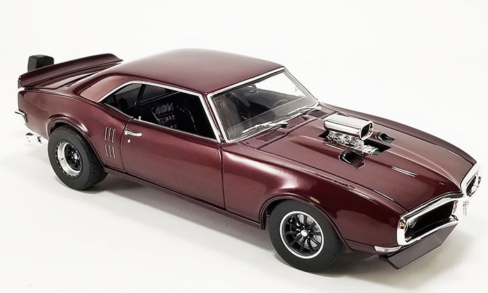 1968 Pontiac Firebird, Drag Outlaws, maroon