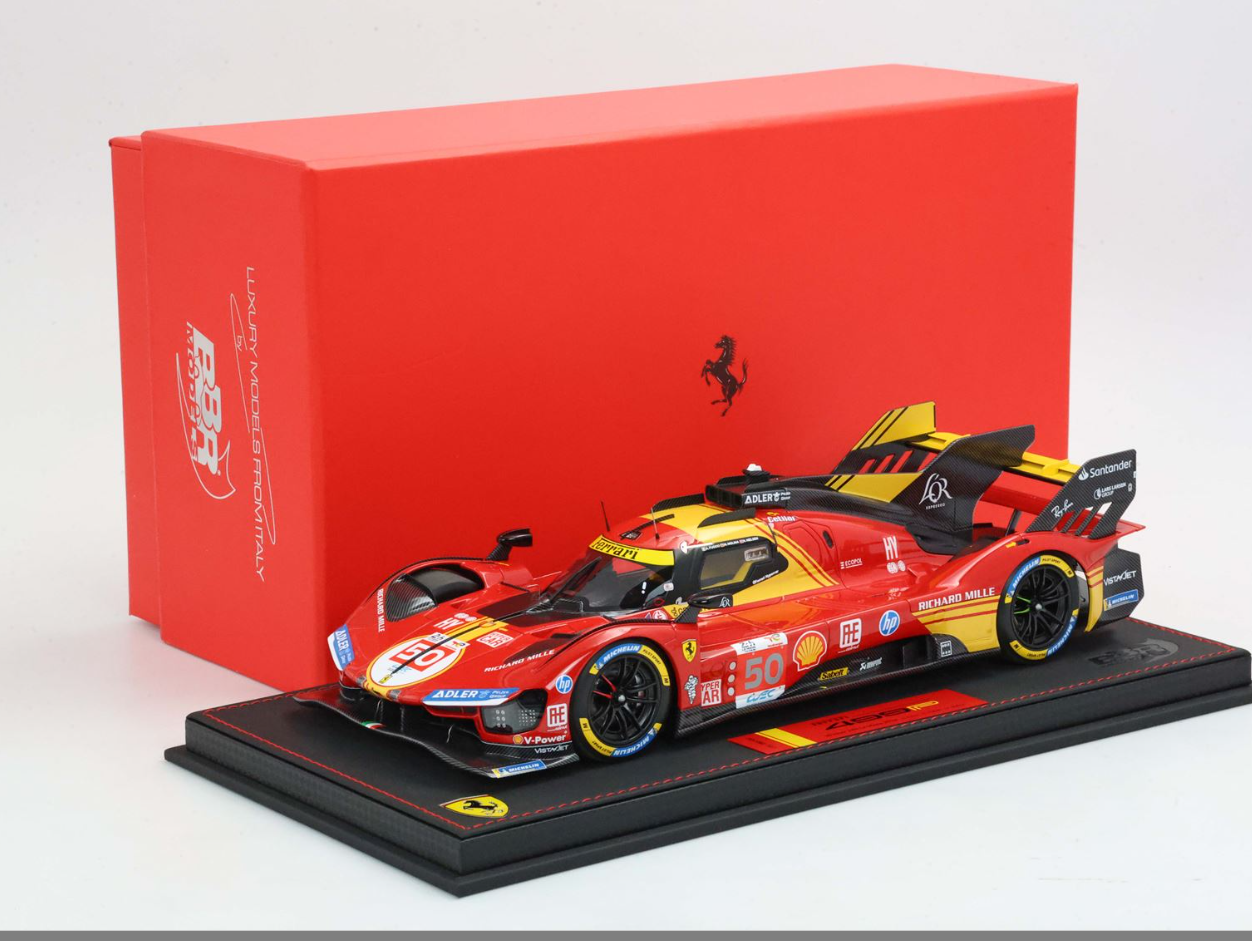 2024 Ferrari 499P Hypercar, LeMans Winner,  Nielsen/Molina/Fuoco w/display case
