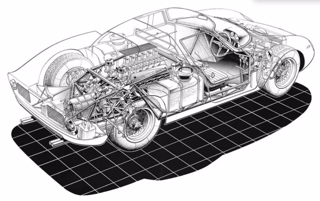 Ferrari 250 LM W transparent car body