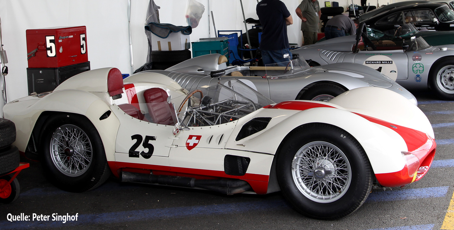 1960 Maserati Tipo 61 Winner SCCA Pensacola Gaston Andrey, white/red