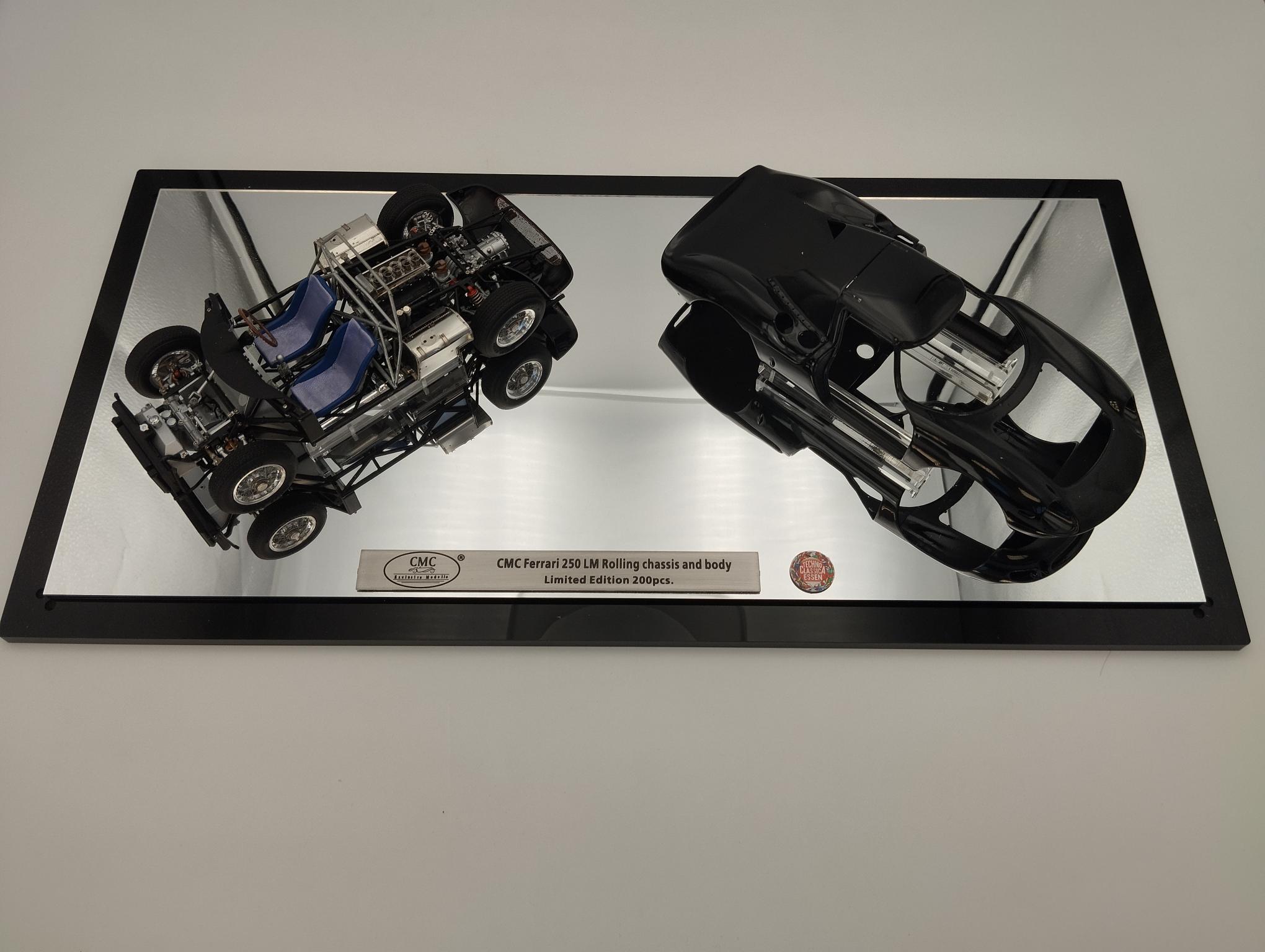Ferrari 250 LM Rolling Chassis & Car Body in Display case