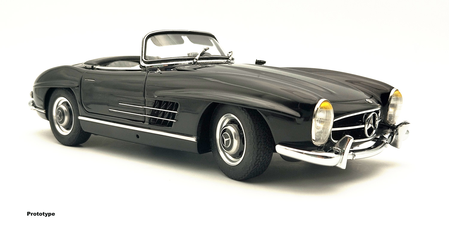 Mercedes Benz 300SL W198 Soft Top Open Blk w/functional side windows