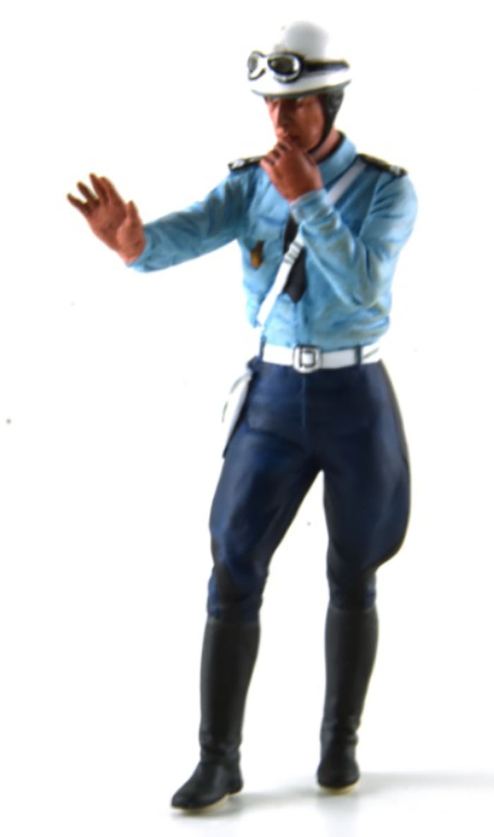 1970's Police Motorcyclist, Paul Hand out Figurine