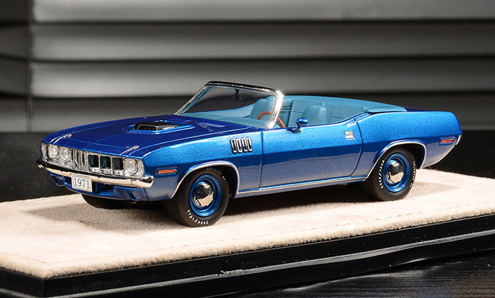 1971 Plymouth Hemi Cuda Convertible, metallic blue