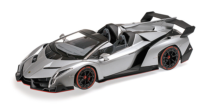 Lamborghini Veneno Roadster Grey W Red Stripes Kyggr Replicarz Com