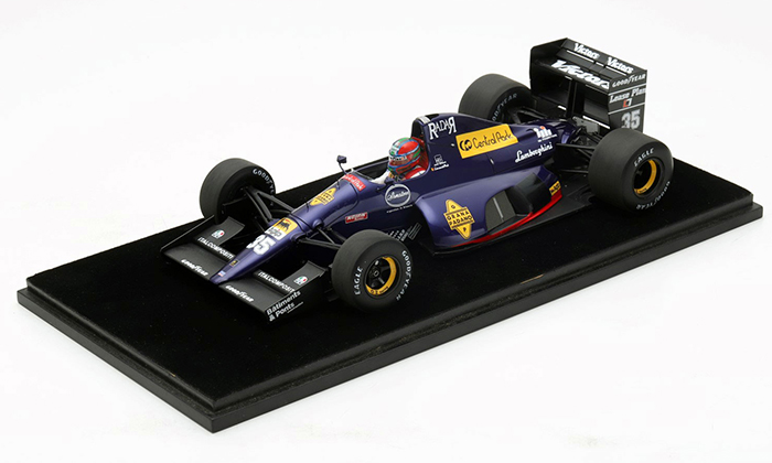 1991 Lamborghini 291, San Marino GP, Eric Van De Poele