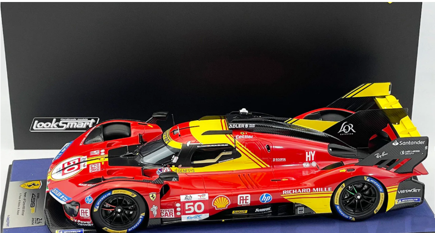 2024 Ferrari 499P Hypercar, LeMans Winner,  Nielsen/Molina/Fuoco w/display case