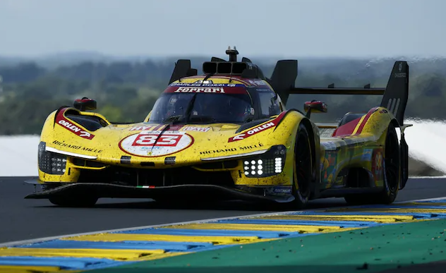 2025 Ferrari 499P Hypercar LeMans Winner Kubica/Hanson/Ye w/display case