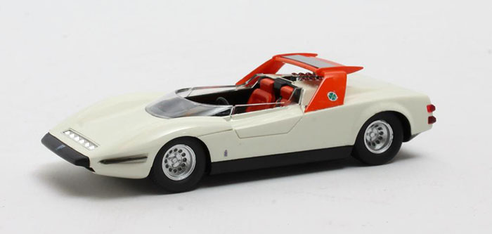 1968 Alfa Romeo P33 Roadster Pininfarina, white/red