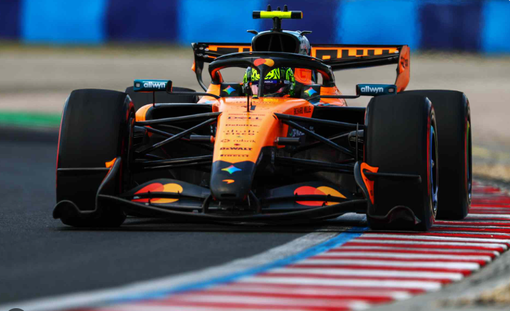 2026 McLaren F1 Winner Hungary GP Lando Norris wFigurine and pit board +  trophy