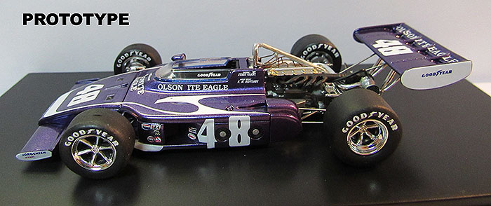 1972 Olsonite Eagle, 1st 200 MPH lap Ontario Speedway, Jerry Grant