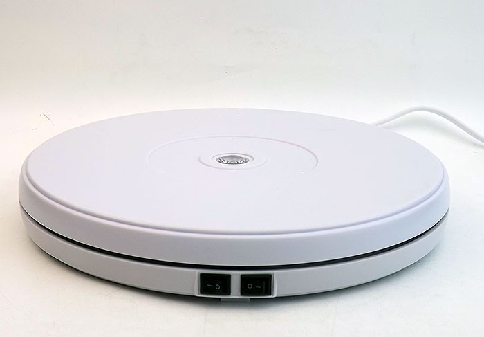 Large Turntable w/LED light, white