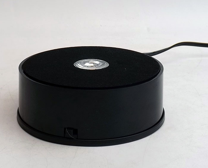 Small Turntable w/LED lite, black RT3