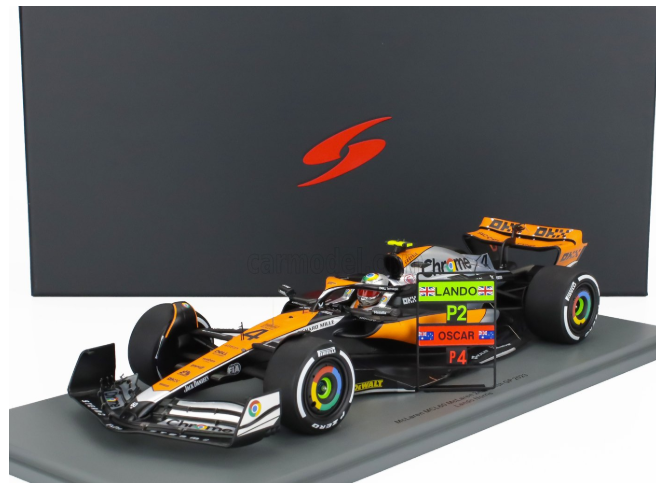 2023 McLaren MCL60, British GP, Lando Norris, w/ pit board