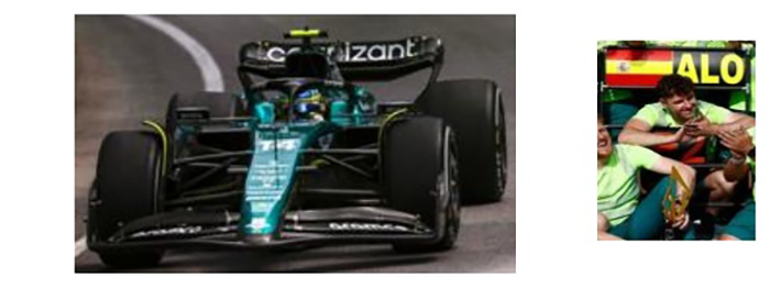 2023 Aston Martin AMR23, Canadian GP, Fernando Alonso, w/ pit board