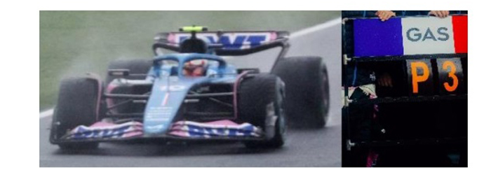 2023 Alpine A253, Dutch GP, Pierre Gasly w/ pit board