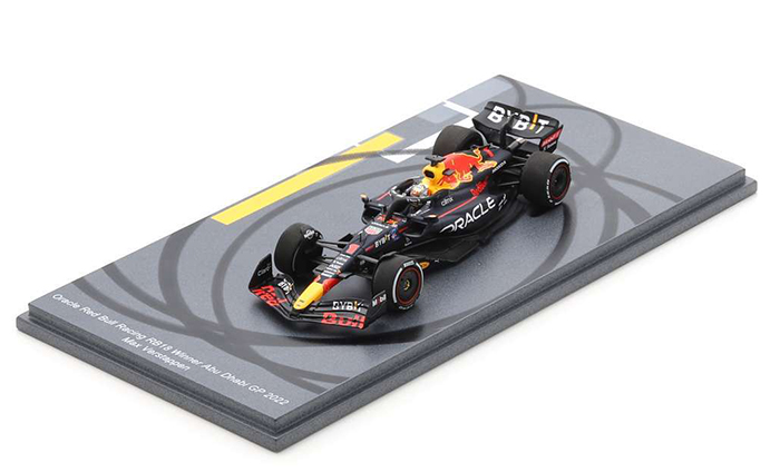 2022 Red Bull RB18, Abu Dhabi Winner, Max Verstappen, bigger base w/tire marks