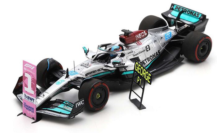 2022 Mercedes AMG, Brazilian GP Winner, George Russell w/ pit/number board
