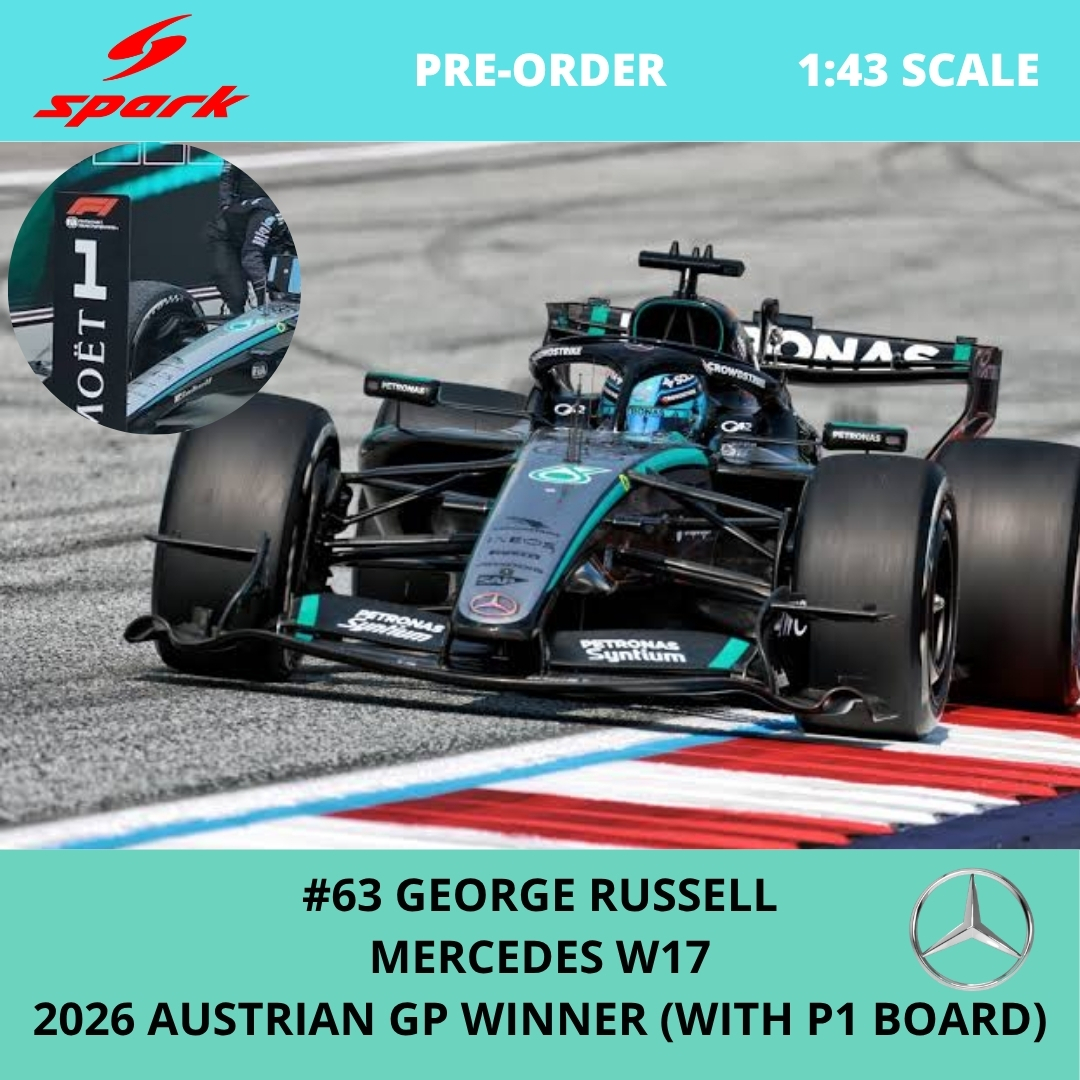 2026 Mercedes AMG F1 W Austrian GP George Russell w/pit board