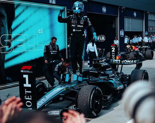 2026 Mercedes AMG F1 W Austrian Gp George Russell w/# board