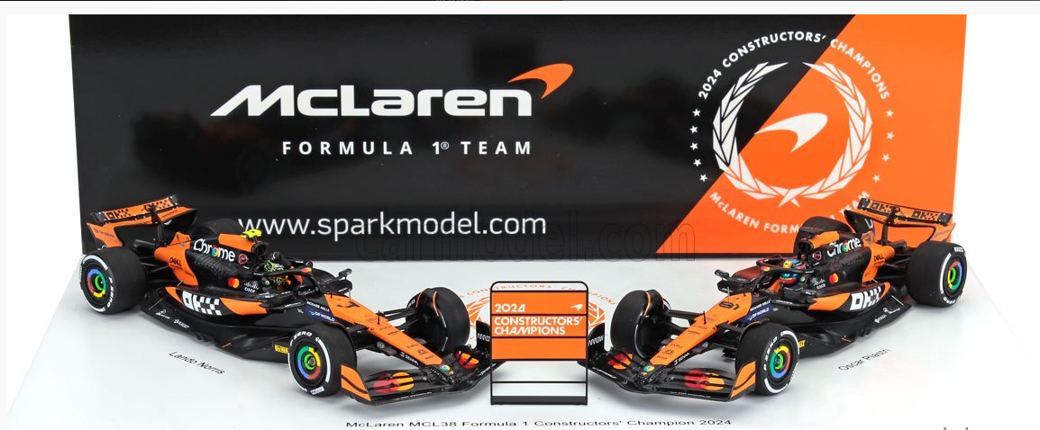 2024 McLaren 2024 Constructors Champions 2 car set Norris/Piastri