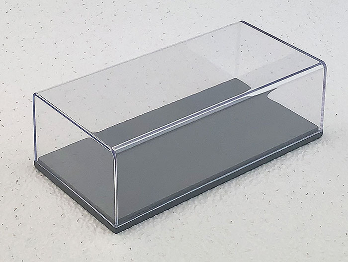 Gray Base w/Clear Dust Cover Display Case (5.5x2.75x1.5)