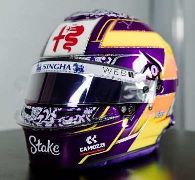 2023 Alfa Romeo Guanyu Zhou F1 Helmet