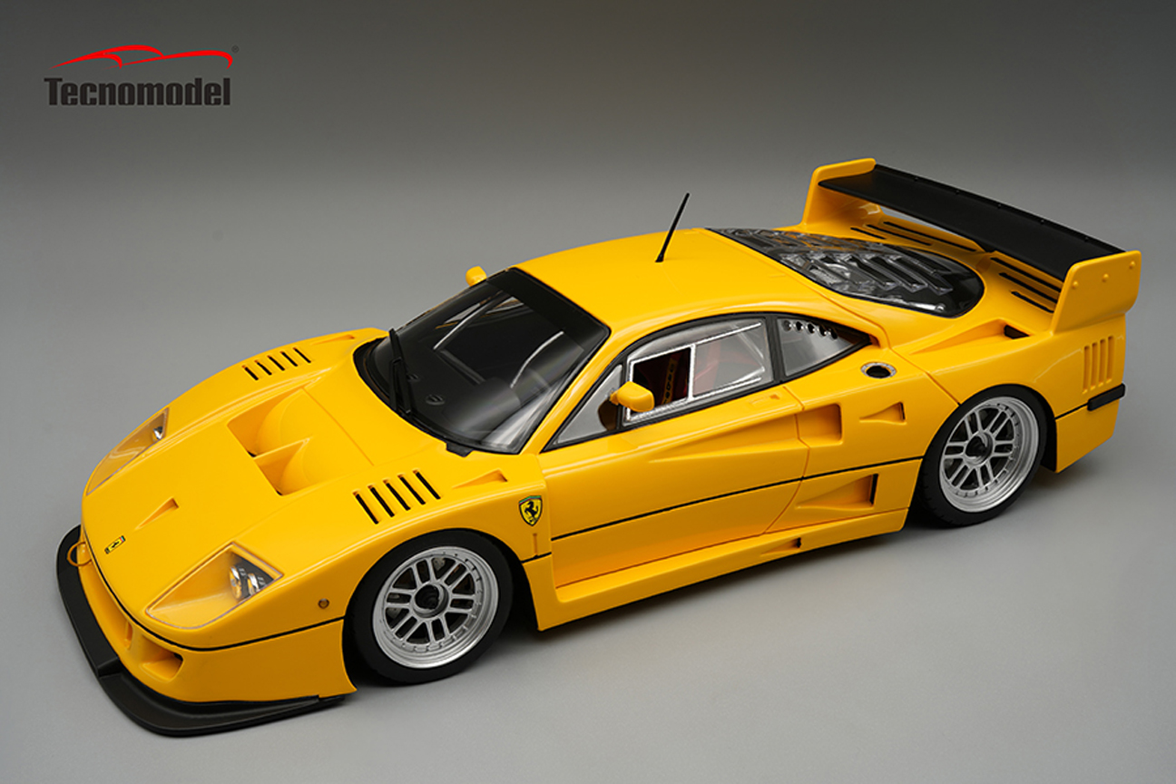 1996 Ferrari F40 LM Press Version Yellow w/Enkei Silver Wheels