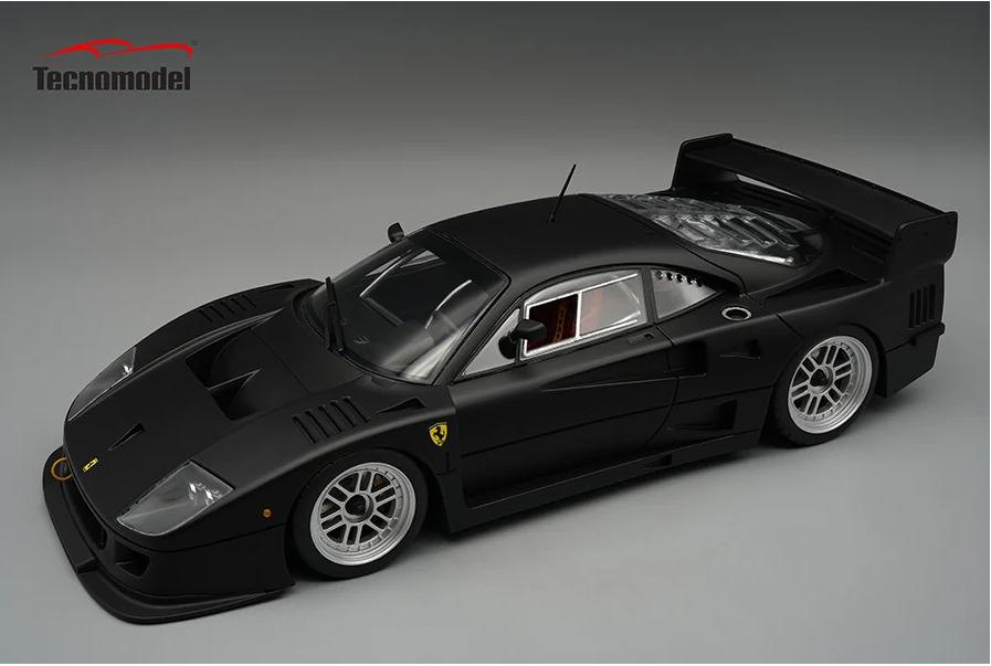 1996 Ferrari F40 Lm Press Version Black wEnkei Silver Wheels