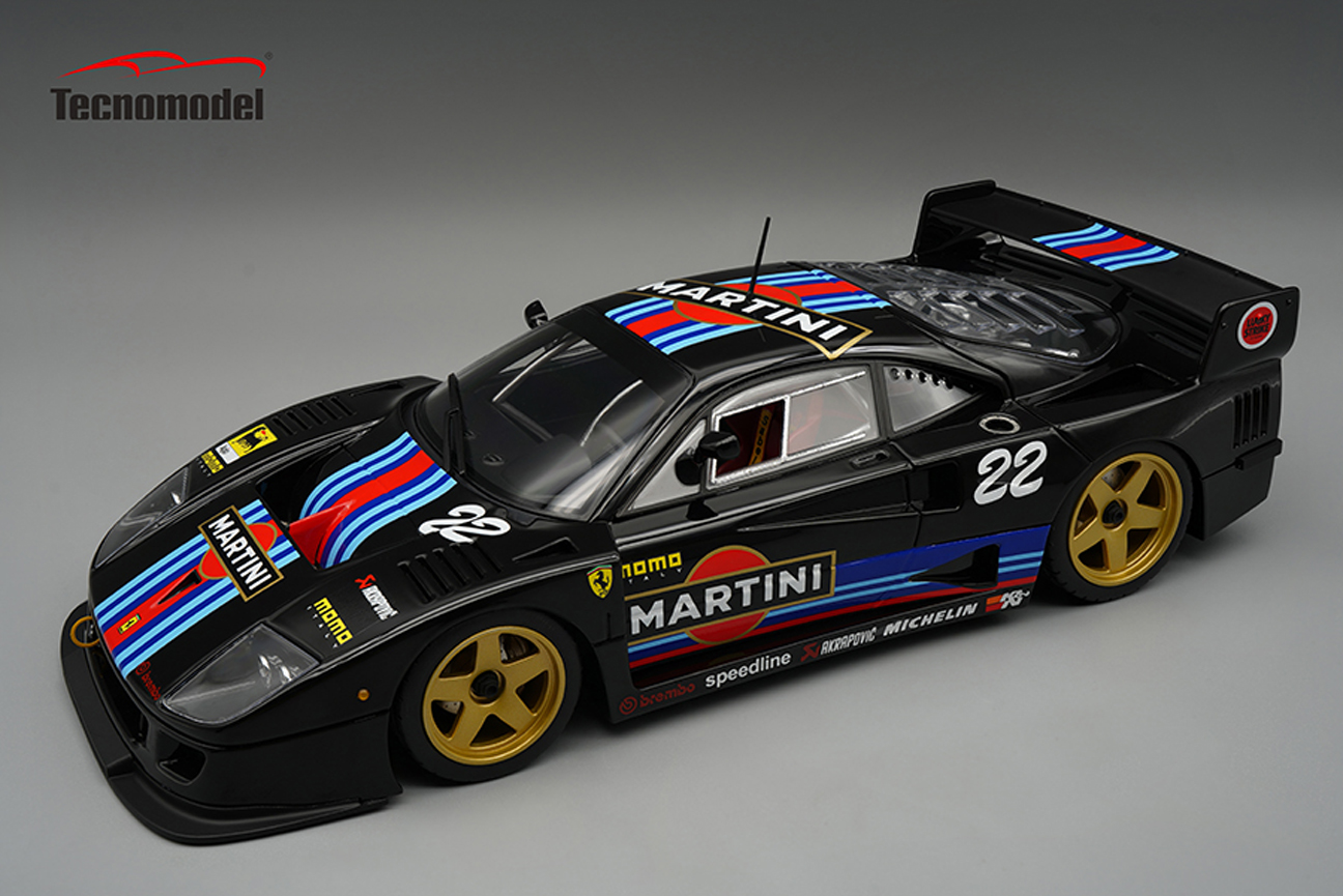 1996 Ferrari F40 LM Black Martini Version w/Gold Wheels