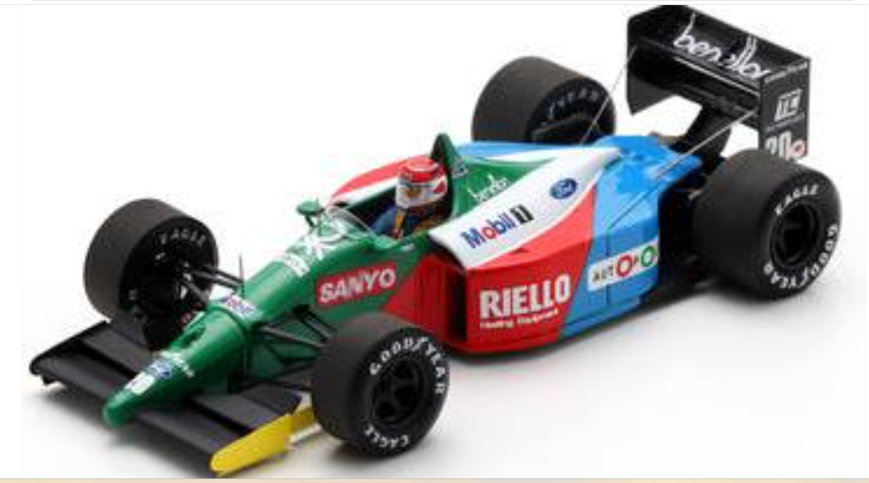 1990 Benetton B189B F1 4th USA GP Nelson Piquet