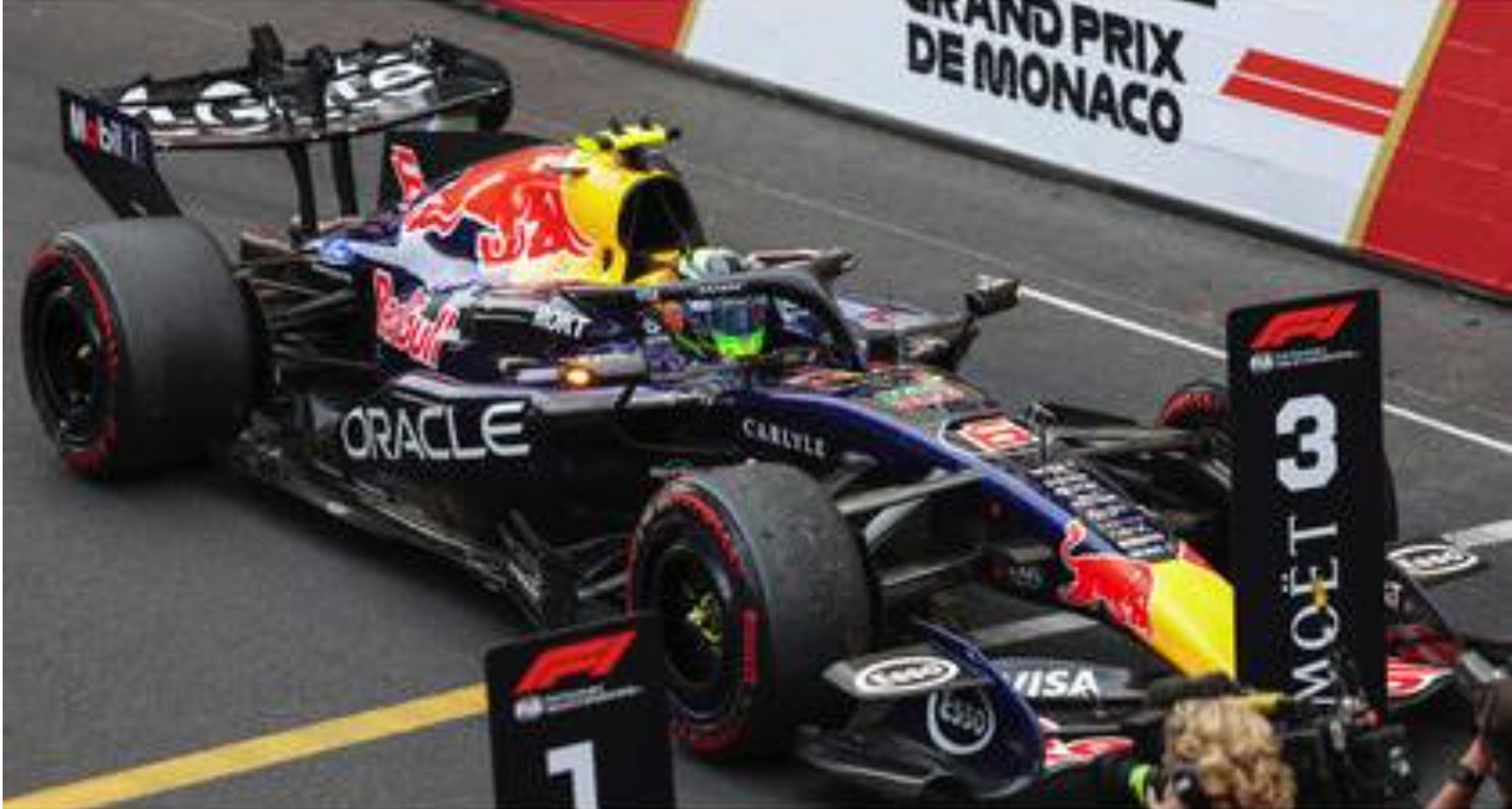 2026 Red Bull Oracle F1 3rd Monaco GP Isack Hadjar w/# board